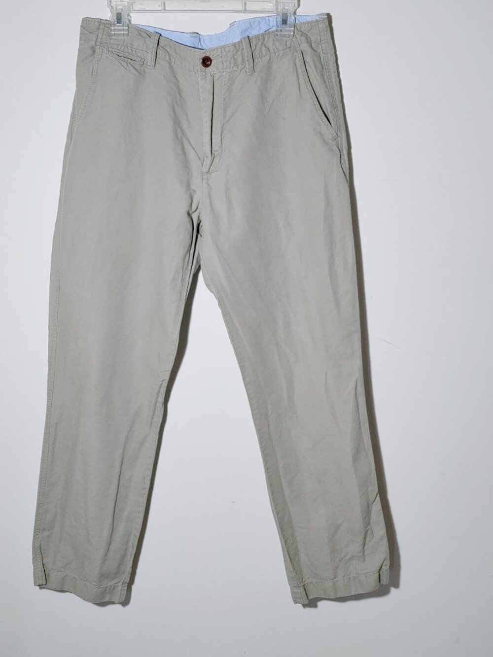 J.Crew Linen Cotton Blend Pants Size 32W 30L Oatmeal Cream Regular Fit